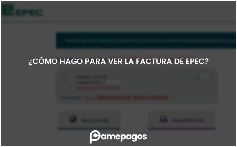 ¿Cómo hago para ver la factura de EPEC?