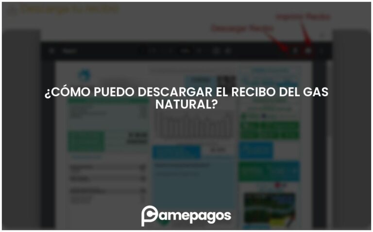 ¿Cómo puedo descargar el recibo del gas natural?
