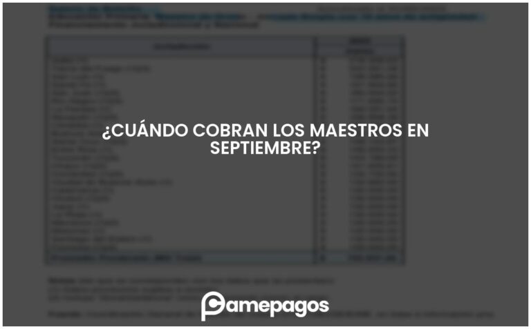 ¿Cuándo cobran los maestros en septiembre?