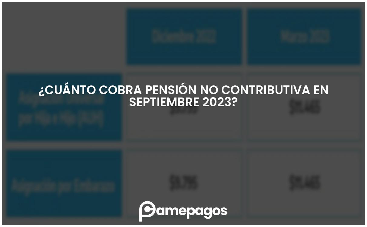 En este momento estás viendo ¿Cuánto cobra pensión no contributiva en septiembre 2023?