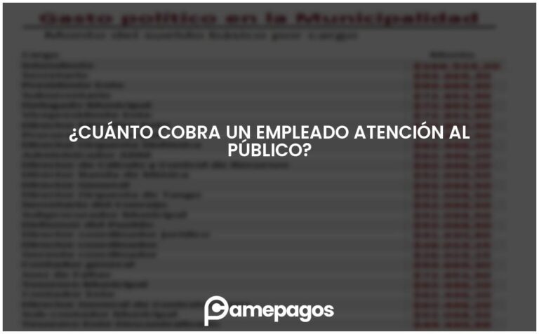 ¿Cuánto cobra un empleado atención al público?