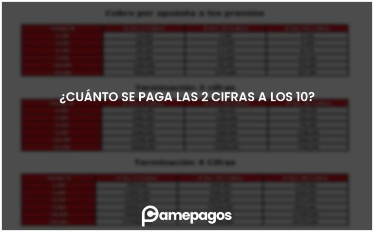 ¿Cuánto se paga las 2 cifras a los 10?