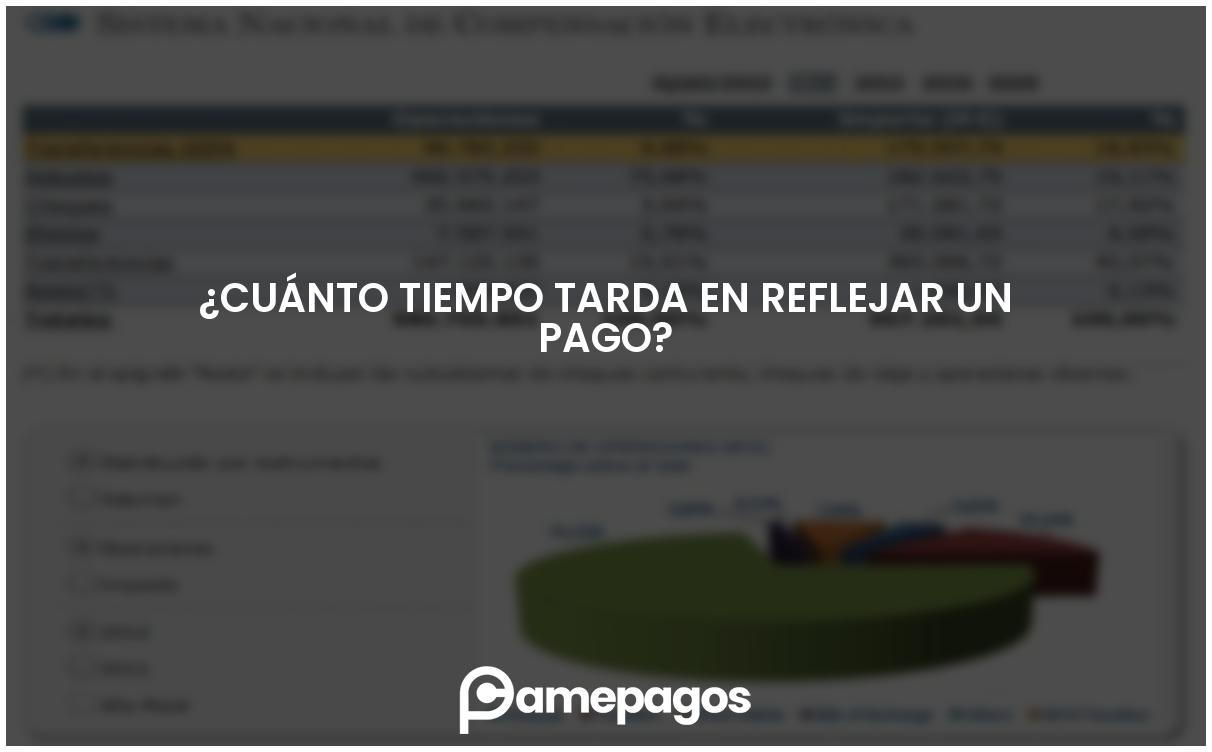 En este momento estás viendo ¿Cuánto tiempo tarda en reflejar un pago?